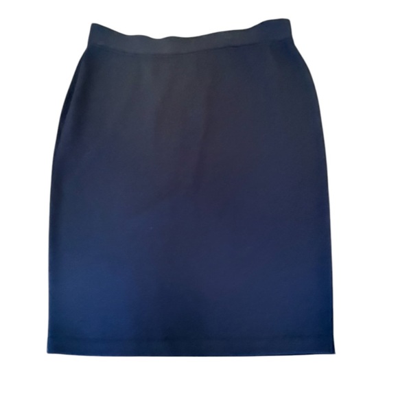 St John Navy Blue Women's Sweater Pencil Midi Skirt Size 14/Large MSRP $525 - Picture 1 of 8